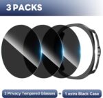 Misxi [3-Pack Privacy Tempered Glass Screen Protector with Auto Alignment Tool Kit, Compatible with Samsung Galaxy Watch 8 Classic 46mm, Shockproof Anti-Spy Protection for Galaxy Watch8 Classic - Image 3