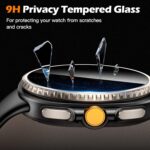 Misxi [3-Pack Privacy Tempered Glass Screen Protector with Auto Alignment Tool Kit, Compatible with Samsung Galaxy Watch 8 Classic 46mm, Shockproof Anti-Spy Protection for Galaxy Watch8 Classic - Image 5