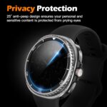 Misxi [3-Pack Privacy Tempered Glass Screen Protector with Auto Alignment Tool Kit, Compatible with Samsung Galaxy Watch 8 Classic 46mm, Shockproof Anti-Spy Protection for Galaxy Watch8 Classic - Image 6
