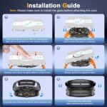 Misxi [3-Pack Privacy Tempered Glass Screen Protector with Auto Alignment Tool Kit, Compatible with Samsung Galaxy Watch 8 Classic 46mm, Shockproof Anti-Spy Protection for Galaxy Watch8 Classic - Image 8