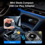 Carplay Wireless Adapter for Apple iPhone - Convert Wired to Wireless Bluetooth Car Play Adapters for Cars from 2016 and iOS 10+, No Latency,Plug and Play Easy Use, Mini USB Type A Black - Image 7