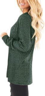 Jescakoo Tunic Tops to Wear with Leggings Long Sleeve V Neck T Shirts Fall Outfits 2025 Casual Loose Fit S-3XL - Image 3