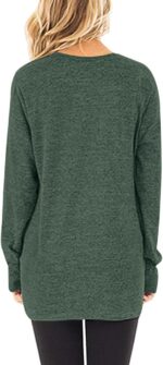 Jescakoo Tunic Tops to Wear with Leggings Long Sleeve V Neck T Shirts Fall Outfits 2025 Casual Loose Fit S-3XL - Image 4