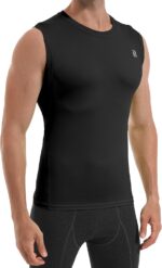 Runhit 2 Pack Men's Compression Shirts Sleeveless Workout Athletic Tank Top Sports Base Layer Undershirt - Image 3