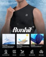 Runhit 2 Pack Men's Compression Shirts Sleeveless Workout Athletic Tank Top Sports Base Layer Undershirt - Image 6