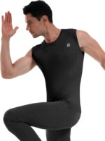Runhit 2 Pack Men's Compression Shirts Sleeveless Workout Athletic Tank Top Sports Base Layer Undershirt - Image 7