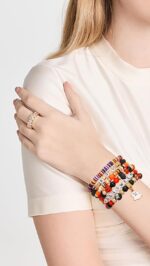 Summer Surfer Heishi Bracelet Set for Women Stackable Gold Plated Clay Ploymer Bead Stretch Pink Beach Layering Bracelets Jewelry - Image 6