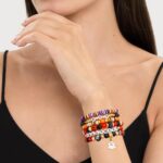 Summer Surfer Heishi Bracelet Set for Women Stackable Gold Plated Clay Ploymer Bead Stretch Pink Beach Layering Bracelets Jewelry - Image 7