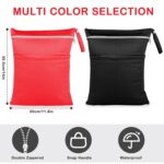 Angel Love Wet Bags, 2 Pack Baby Cloth Diaper Wet/Dry Bags with Two Zippered Pockets, Travel, Beach, Pool, Gym Bag for Swimsuits or Wet Clothes, Waterproof Washable Reusable, L212213 - Image 3