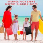 Angel Love Wet Bags, 2 Pack Baby Cloth Diaper Wet/Dry Bags with Two Zippered Pockets, Travel, Beach, Pool, Gym Bag for Swimsuits or Wet Clothes, Waterproof Washable Reusable, L212213 - Image 8