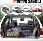 Car Rear Cargo Net, Adjustable Elastic Storage Organizer Net, Trunk Cargo Storage Net, Universal Fit for Car, Vehicle, SUV (35.4"x15.8") - Image 5