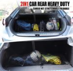Car Rear Cargo Net, Adjustable Elastic Storage Organizer Net, Trunk Cargo Storage Net, Universal Fit for Car, Vehicle, SUV (35.4"x15.8") - Image 6
