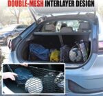 Car Rear Cargo Net, Adjustable Elastic Storage Organizer Net, Trunk Cargo Storage Net, Universal Fit for Car, Vehicle, SUV (35.4"x15.8") - Image 7