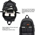WENIG Anti-Theft Travel Laptop Backpack with USB Charging Port Lock,Water Resistant Slim Work Computer Bag for Men College Bookbags Fits 15.6 Inch Laptop - Image 5