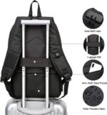 WENIG Anti-Theft Travel Laptop Backpack with USB Charging Port Lock,Water Resistant Slim Work Computer Bag for Men College Bookbags Fits 15.6 Inch Laptop - Image 6