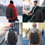 WENIG Anti-Theft Travel Laptop Backpack with USB Charging Port Lock,Water Resistant Slim Work Computer Bag for Men College Bookbags Fits 15.6 Inch Laptop - Image 7