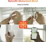 SwitchBot Blind Tilt Motorized Blinds - Smart Electric Blinds, Automatic Blind Opener and Closer, Solar Powered, Light Sensing Control, Add Hub Mini to Make it Compatible with Alexa & Google Home - Image 4