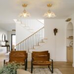 Glass Pendant Light Vintage Light Fixtures,Transparent Modern Chandelier Pendant,E26 Pendant Lights Kitchen Island,10.6 inch Hanging Lamp for Bedroom Hotel Dining Room 1 Light - Image 7