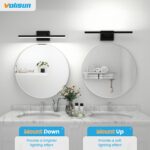 VOLISUN Modern Bathroom Vanity Light 24 inch, Rotatable, 14W Dimmable 5CCT Led Bathroom Light Fixture Over Mirror, Black Bar Vanity Light for Bathroom Mirror Restroom-ETL Certificated - Image 8