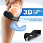 Silicone Patellar Tendon Support Strap, Adjustable Non-Slip Patella Band Stabilizer Knee Brace for Jumpers Knee, Tendonitis, Basketball, Volleyball, Squats, Gray - Image 5
