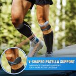 Silicone Patellar Tendon Support Strap, Adjustable Non-Slip Patella Band Stabilizer Knee Brace for Jumpers Knee, Tendonitis, Basketball, Volleyball, Squats, Gray - Image 6