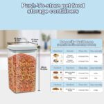 4.2Qt Airtight Dog Cat Food Storage Container and Dog Treat Containers BPA-Free, PET Clear Stackable Pet Storage Bin, 1 Cup Scoop, 1 Sponge cleaning brush, Pop Top, With handle -1Pack - Image 4