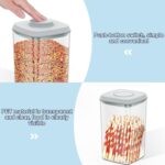 4.2Qt Airtight Dog Cat Food Storage Container and Dog Treat Containers BPA-Free, PET Clear Stackable Pet Storage Bin, 1 Cup Scoop, 1 Sponge cleaning brush, Pop Top, With handle -1Pack - Image 5