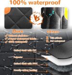 URPOWER 6-in-1 Dog Car Seat Cover for Back Seat, Waterproof Dog Car Hammock with Mesh Window, Non-Slip Pet Backseat Protector for Cars, Trucks and SUVs - Image 4