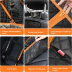URPOWER 6-in-1 Dog Car Seat Cover for Back Seat, Waterproof Dog Car Hammock with Mesh Window, Non-Slip Pet Backseat Protector for Cars, Trucks and SUVs - Image 6
