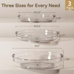LAMU 3 Pack Lazy Susan Organizer Turntable for Cabinet, Rotating Condiment Organizer for Kitchen Pantry Organizers and Storage, Table Top, Fridge, Countertop, Spice Organization, 9.25'' 10.6'' 12'' - Image 7