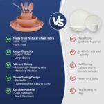 Wheat Straw Dinnerware Sets,42-Piece Plates and Bowls Sets for 6-Unbreakable,Reusable Plastic Dish Set-Dinner Plate/Cereal Bowl/Cup/Utensils-Microwavable Dishwasher Safe 42P-Gray - Image 7