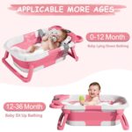 TPN Collapsible Baby Bathtub, Baby Bath Tub with Soft Cushion & Real-Time Thermometer, Baby Bathtub Infant to Toddler Tub (0-36 Months), Portable Travel Baby Tubs for Newborns (Pink) - Image 5