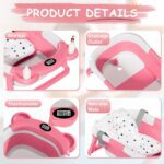 TPN Collapsible Baby Bathtub, Baby Bath Tub with Soft Cushion & Real-Time Thermometer, Baby Bathtub Infant to Toddler Tub (0-36 Months), Portable Travel Baby Tubs for Newborns (Pink) - Image 7