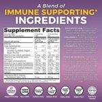 Viva Naturals Sugar-Free Sambucus Elderberry Gummies for Kids, 8-in-1 Children Immune Support with Vitamin C & Zinc – Chewable, Vegan & Gluten-Free (120 Count) for Daily Wellness - Image 4