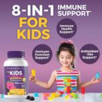 Viva Naturals Sugar-Free Sambucus Elderberry Gummies for Kids, 8-in-1 Children Immune Support with Vitamin C & Zinc – Chewable, Vegan & Gluten-Free (120 Count) for Daily Wellness - Image 5