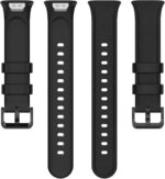 Compatible with Xiaomi Mi Band 7 Pro Replacement Band - Silicone Replacement Wrist Watch Band Strap Compatible with Xiaomi Mi Band 7 Pro(Silicone Black) - Image 3