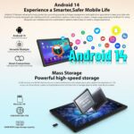 Tablet 10 inch Android 14, Octa-Core, 10GB RAM 64GB ROM 1TB Expandable, Widevine L1, 1280x800 IPS Touchscreen, BT 5.4, Dual Camera with Flash (Black) - Image 4
