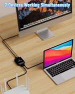 Ethernet Cable Splitter 1 to 2, Gigabit LAN Splitters High Speed 1000Mbps RJ45 Ethernet Switch with USB C Power Cable for Cat5/5e/6/7/8 Cable - Image 5