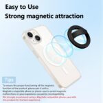 Magnetic Silicone Ring Grip Phone Holder, Rotating Finger Loop Ring Grip Holder, Soft and Portable, Strong Magnetic Attraction, Compatible with Magsafe Phone Case (Grey) - Image 3