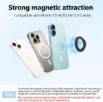 Magnetic Silicone Ring Grip Phone Holder, Rotating Finger Loop Ring Grip Holder, Soft and Portable, Strong Magnetic Attraction, Compatible with Magsafe Phone Case (Grey) - Image 5