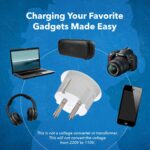 OREI American USA To European Plug Adapter – Type E/F Schuko Plug Adapter - Use in Germany, France, & More - CE Certified – For Mobile, Laptop & Camera Chargers - 6 Pack - Image 7