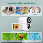 HP20 IPS Microscope for Kids: [3-in-1] [Easy and Fun] 2" Portable Handheld Microscope Miniscope, Pocket Mini Scope Educational Science Kit, Christmas Birthday Gifts for Kids, 32GB, White - Image 6