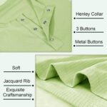 Muscle Cmdr Men's Stretch Henley T Shirts Slim Fit Short & Long Sleeve Casual Stylish Tee Business Top - Image 5