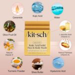 Kitsch Kojic Acid Soap – Turmeric Soap Bar with Hyaluronic Acid & Shea Butter – Brightening & Hydrating Body Wash & Face Wash for Dark Spots, Even Skin Tone & Natural Glow - Made in USA - 4 oz - Image 3