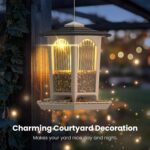 Solar Bird Feeders for Outdoors Hanging - Attract Wild Birds & Cardinals, Elegant Minimalist Design, Garden Décor, Unique Gift - Image 3