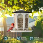 Solar Bird Feeders for Outdoors Hanging - Attract Wild Birds & Cardinals, Elegant Minimalist Design, Garden Décor, Unique Gift - Image 4