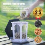 Solar Bird Feeders for Outdoors Hanging - Attract Wild Birds & Cardinals, Elegant Minimalist Design, Garden Décor, Unique Gift - Image 8