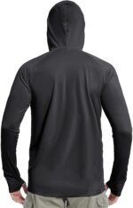 isnowood Sun Shirt UPF 50+ Men's Fishing Long Sleeve Hooded Rash Guard Hiking Swimming Running UV Protection Hoodie - Image 4