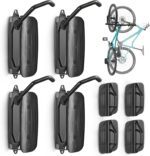 monTEK Swivel Bike Wall Mount, Bike Hangers for Garage, Space-Saving Vertical Bike Rack, Sturdy Bike Storage Rack Holds Up to 66lbs, Easy to Install, 4 Pack - Image 3