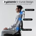 Fizzin Ergonomic Office Chair, 400 LBS Computer Chairs with Adjustable Lumbar Support, Breathable Mesh Desk Chair Ergonomic with Thickened Cushion, Comfy Home Office Desk Chair (Black) - Image 8